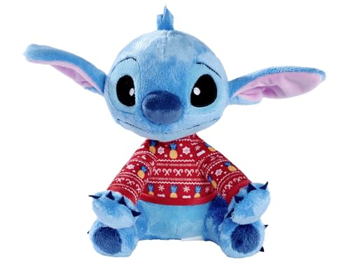Disney Lilo und Stitch, Stitch, Xmas, 25cm Plüschtier, Weihnachts Edition, für Kinder ab den ersten Lebensmonaten geeignet von Simba