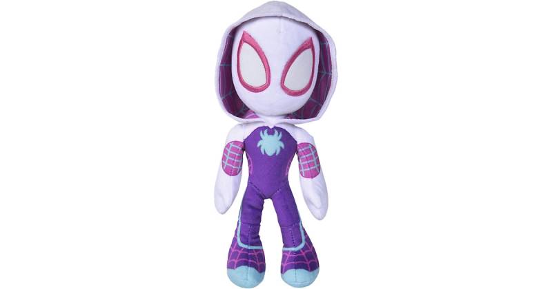 Disney Marvel Ghost Spider, 25 cm Plüschfigur, leuchtet im Dunkeln mehrfarbig von Simba