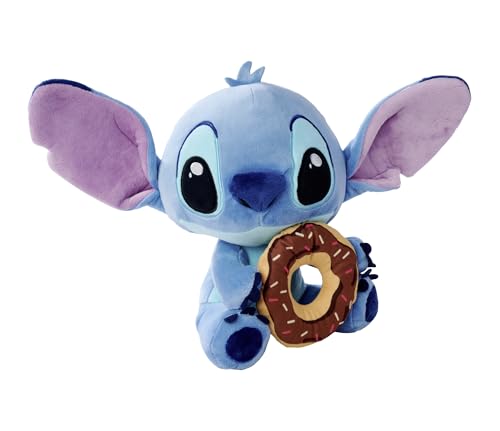 Disney Stitch mit Doughnut, 25cm Plüschfigur, ab den ersten Lebensmonaten geeignet von Simba