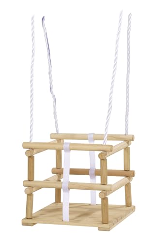 Eichhorn - Outdoor Gitterschaukel - höhenverstellbar 140-210cm - TÜV/GS geprüft - bis 20 kg belastbar, Birkenholz von Eichhorn