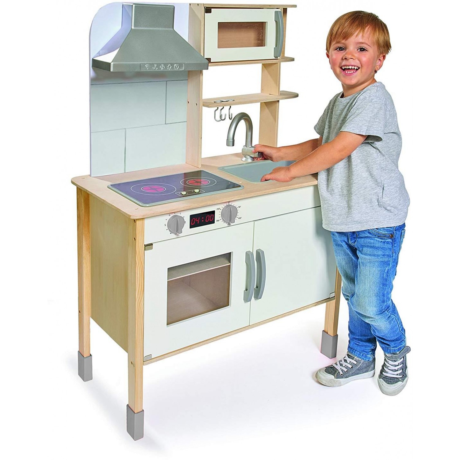 Eichhorn Spielküche Aus Holz Herd Mit Leuchtenden Herdplatten Spüle Backofen Und Dunstabzug 36x69x99cm Kiefernholz Birkenholz Eichhorn Spielküche Aus Holz Herd Mit Leuchtenden Herdplatten Spüle Backofen Und Dunstabzug 36x69x99cm Kiefernholz Birkenholz von Simba