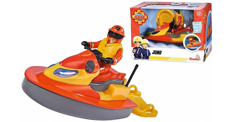 Feuerwehrmann Sam Juno, Jet Ski mit Figur gelb/rot von Simba