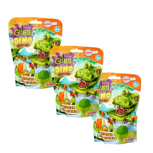 Glibbi Dino Surprise, Badebomben, 3er Pack mit zufälliger Sortierung, Badewannenspielzeug ab 3 Jahren Glibbi Dino Surprise, Badebomben, 3er Pack mit zufälliger Sortierung, Badewannenspielzeug ab 3 Jahren von Simba