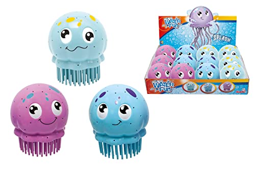 Jellyfisch Splasher, 3-fach sortiert, es wird nur ein Artikel geliefert, absorbiert und verspritzt Wasser, aus weichem Material, 9cm, ab 3 Jahren von Simba