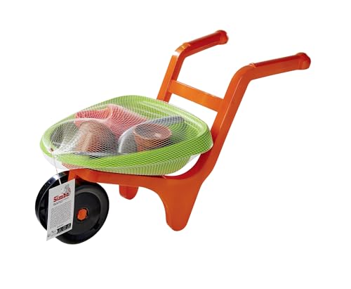 SIMBA 107134718 Kleine Schubkarre mit Gartenwerkzeug, Sandkastenspielzeug, Sandspielzeug, 5 Teile, 46cm SIMBA 107134718 Kleine Schubkarre mit Gartenwerkzeug, Sandkastenspielzeug, Sandspielzeug, 5 Teile, 46cm von Simba