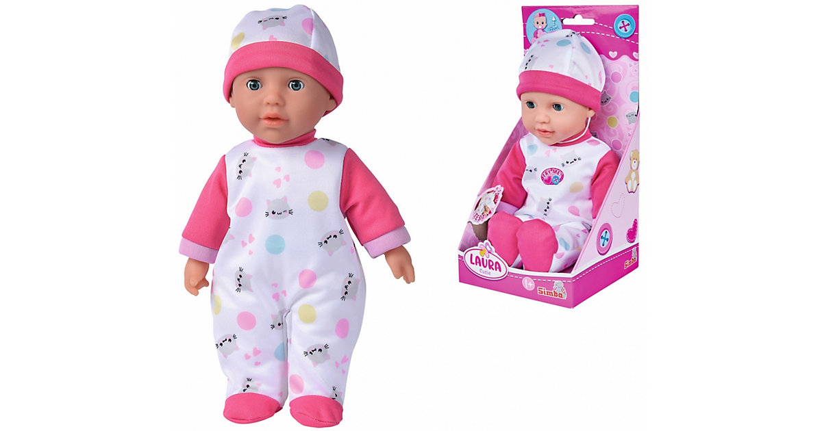 Laura Cutie - Weichkörperpuppe mit Sound, 30 cm Laura Cutie - Weichkörperpuppe mit Sound, 30 cm von Simba