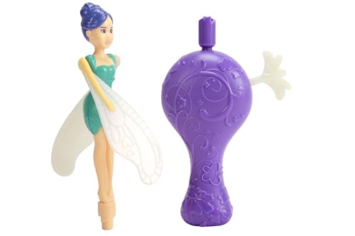 Magische Fee, buntbedruckte Fliegende Puppe, weiche bewegliche Flügel, Glow in The Dark, Starter mit Seilzug, 14cm, ab 3 Jahren von Simba