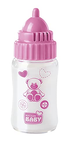 Simba 105560009 - New Born Baby Magisches Milchfläschchen mit Sound, Milchflasche mit verschwindender Milch, 3 Baby Sounds, 13cm, Für Kinder ab 3 Jahren von Simba