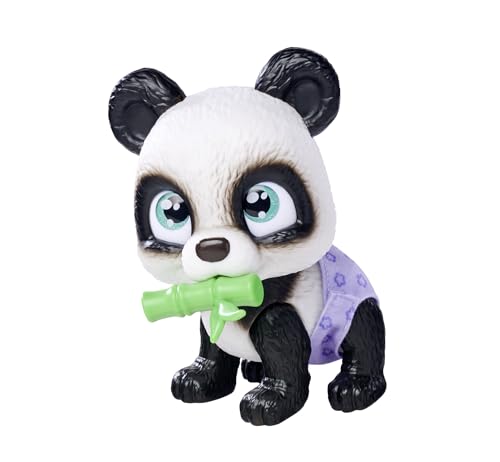 Pamper Petz Panda, süßes Tierbaby mit Trink und Nässfunktion, Windel mit Color-Change Funktion, magische Pfote, drei Überraschungen, 15cm, ab 3 Jahren von Simba