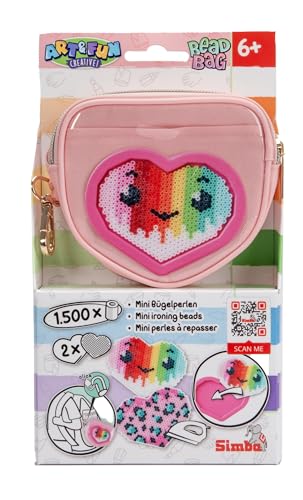SIMBA Art und Fun Beadbag Heart, 1500 Perlen, Steckplatte, Pinzette, Bügelplatte, Bügelpapier, Tasche Herzform, 13cm, Anleitung, ab 6 Jahre SIMBA Art und Fun Beadbag Heart, 1500 Perlen, Steckplatte, Pinzette, Bügelplatte, Bügelpapier, Tasche Herzform, 13cm, Anleitung, ab 6 Jahre von Simba