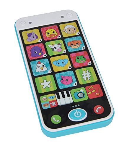 Simba 104010002 - ABC Smartphone für Kinder, Spielzeughandy mit Licht, Sound, verschiedenen Melodien und Tiergeräuschen, für Kinder ab 12 Monaten von Simba