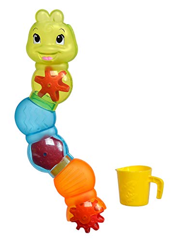Simba 104010026 - ABC Wasserparcour Raupe, Badewannenspielzeug, 3 Teile, mit Füllbecher, 10cm, Wasserspaß, Babyspielzeug, ab 2 Jahren von Simba