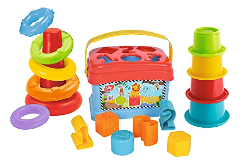 Simba ABC First Learning Spielset, 3 in 1 Box, Ringpyramide, Stapelbecher und bunter Sortiereimer, 18 Teile, Babyspielzeug ab 12 Monate Simba ABC First Learning Spielset, 3 in 1 Box, Ringpyramide, Stapelbecher und bunter Sortiereimer, 18 Teile, Babyspielzeug ab 12 Monate von Simba