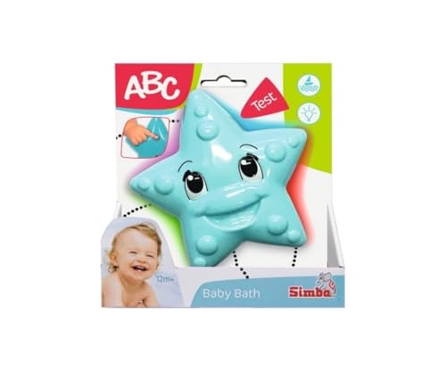 Simba 104010073 - ABC Badelicht, schwimmender Seestern mit Licht, mit Farbwechsel, 12cm, ab 12 Monate von Simba