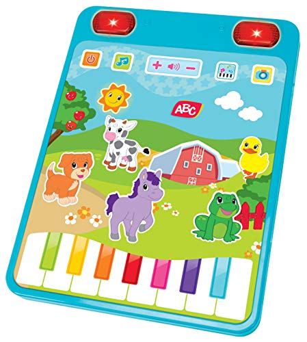 Simba 104010076 - ABC Spaß Tablet, mit Licht und Soundfunktion, spielt 20 Melodien, viele Tier- und Klaviertöne, ab 12 Monaten Simba 104010076 - ABC Spaß Tablet, mit Licht und Soundfunktion, spielt 20 Melodien, viele Tier- und Klaviertöne, ab 12 Monaten von Simba