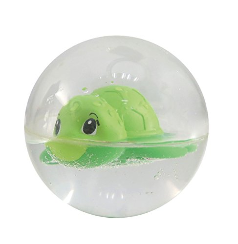 Simba 104010105 - ABC Greif-und Badeball, weicher, flexibler Ball, gefüllt mit Wasser, Schildkröte und bunten Perlen, 8cm, ab 12 Monate von Simba
