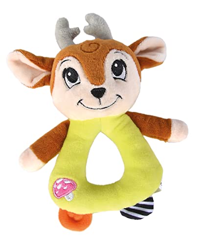 Simba 104010115 - ABC Forest Friends Greifling, Reh und Fuchs mit Rasselball, 19cm, Babyspielzeug, ab den ersten Lebensmonaten von Simba