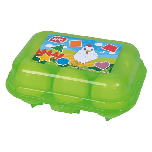 Simba 104010179 - ABC Eierformensortierer, 6 Eier mit bunten Formen zum Entdecken, sortieren, Babyspielzeug, 7cm, ab 12Monate von Simba