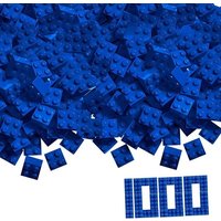 Simba 104114118 - Blox, 1000 blaue 4er Steine lose, Bausteine von Simba Toys