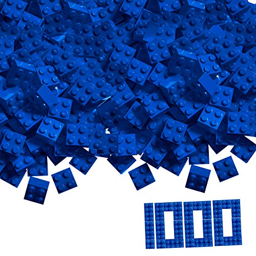 Simba 104114118 - Blox, 1000 Blaue Bausteine Für Kinder Ab 3 Jahren, 4er Steine, Im Karton, Vollkompatibel Mit Vielen Anderen Herstellern von Simba