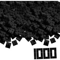 Simba 104114120 - Blox, 1000 schwarze 4er Steine lose, Bausteine von Simba Toys