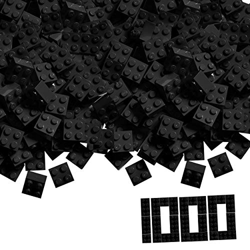 Simba 104114120 - Blox, 1000 schwarze Bausteine für Kinder ab 3 Jahren, 4er Steine, im Karton, vollkompatibel mit vielen anderen Herstellern von Simba