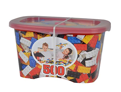 Simba 104114201 - Blox 500 Bausteine für Kinder ab 3 Jahren, 8er Steinebox, ohne Grundplatte, vollkompatibel, farblich gemischt, schwarz, rot, weiß, gelb, blau Simba 104114201 - Blox 500 Bausteine für Kinder ab 3 Jahren, 8er Steinebox, ohne Grundplatte, vollkompatibel, farblich gemischt, schwarz, rot, weiß, gelb, blau von Simba