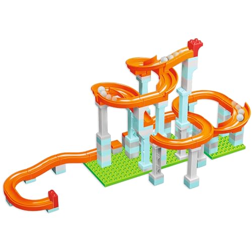 Simba 104114487 - Kugelbahn, 128 Teile, für Kinder ab 4 Jahren, 3 Kugeln, Lauflänge 280 cm Simba 104114487 - Kugelbahn, 128 Teile, für Kinder ab 4 Jahren, 3 Kugeln, Lauflänge 280 cm von Simba