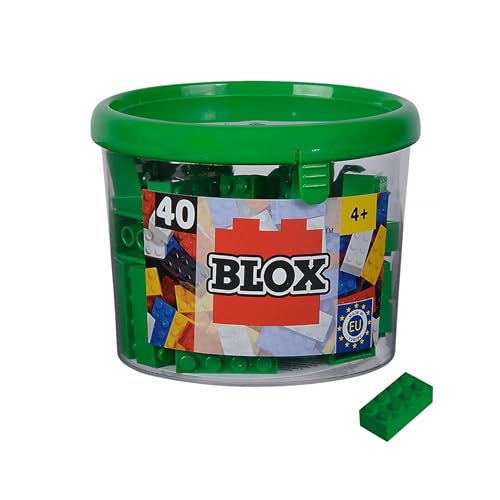 Simba 104114537 - Blox, 40 grüne Bausteine für Kinder ab 3 Jahren, 8er Steine, in Dose, hohe Qualität, vollkompatibel mit vielen anderen Herstellern, grün Simba 104114537 - Blox, 40 grüne Bausteine für Kinder ab 3 Jahren, 8er Steine, in Dose, hohe Qualität, vollkompatibel mit vielen anderen Herstellern, grün von Simba