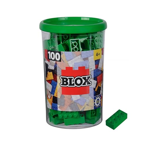Simba 104114542 - Blox, 100 grüne Bausteine für Kinder ab 3 Jahren, 8er Steine, in Dose, hohe Qualität, vollkompatibel mit vielen anderen Herstellern, grün Simba 104114542 - Blox, 100 grüne Bausteine für Kinder ab 3 Jahren, 8er Steine, in Dose, hohe Qualität, vollkompatibel mit vielen anderen Herstellern, grün von Simba