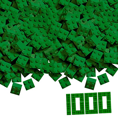 Simba 104114552 - Blox, 1000 grüne Bausteine für Kinder ab 3 Jahren, 4er Steine, im Karton, hohe Qualität, vollkompatibel mit vielen anderen Herstellern von Simba
