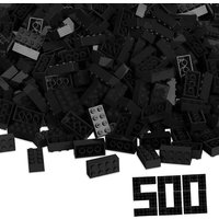 Simba 104118935 - Blox, 500 schwarze 8er Bausteine von Simba Toys