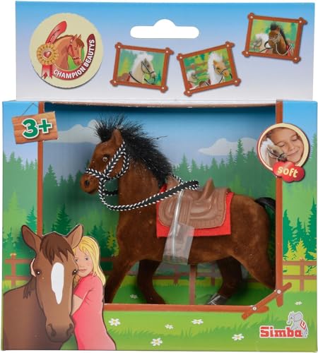 Simba 104325612 - Beauty Pferd, Spielpferde, 6-fach sortiert, es wird nur ein Artikel geliefert, beflockt, 11cm, ab 3 Jahre von Simba