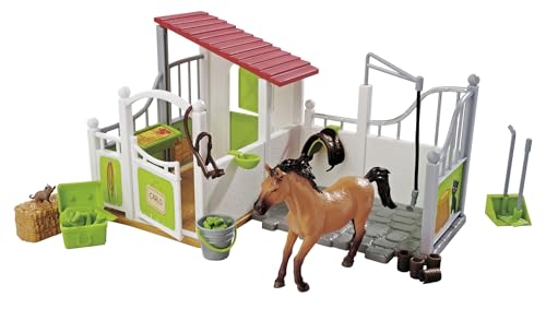 SIMBA 104342646 Pferdebox und Waschplatz mit Pferd, Pferdestall, Reitstall, 30x19cm, Katze, Sattel, Zaumzeug und Zubehör, ab 3 Jahren SIMBA 104342646 Pferdebox und Waschplatz mit Pferd, Pferdestall, Reitstall, 30x19cm, Katze, Sattel, Zaumzeug und Zubehör, ab 3 Jahren von Simba