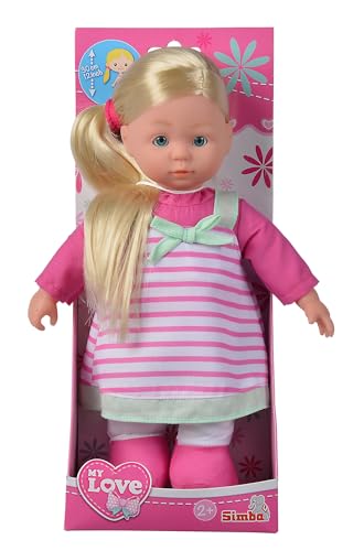 Simba 105010870 - My Love Freundin, 2-fach sortiert, es wird nur ein Artikel geliefert, Weichkörperpuppe mit langem blondem Haar und süßem Kleid, 30cm, ab 2 Jahre Simba 105010870 - My Love Freundin, 2-fach sortiert, es wird nur ein Artikel geliefert, Weichkörperpuppe mit langem blondem Haar und süßem Kleid, 30cm, ab 2 Jahre von Simba