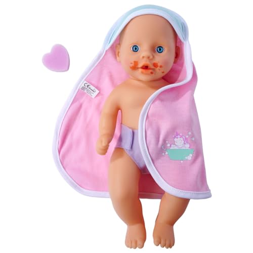 Simba 105030006 - New Born Baby Badepuppe Dreckspatz, badefähige Spielpuppe, Vollvinyl, Farbwechselfunktion, Kaputzentuch, mit Schwamm, 30cm, ab 3 Jahren Simba 105030006 - New Born Baby Badepuppe Dreckspatz, badefähige Spielpuppe, Vollvinyl, Farbwechselfunktion, Kaputzentuch, mit Schwamm, 30cm, ab 3 Jahren von Simba