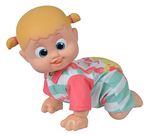 Simba 105143250 - Bouncin Babies Bonny kommt zu Mama / Interaktive Puppe / Im bunten Strampler / Reagiert auf die Stimme / Mit Sound und 360 Grad Krabbelfunktion von Simba