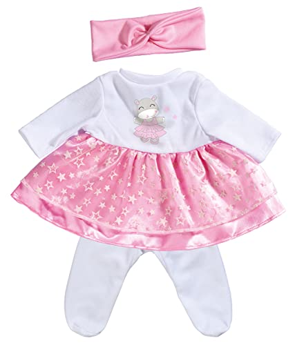 Simba 105400002 - Laura Glitzersternchenset, Kleid mit glitzerndem Rock, Stirnband und Strumpfhose für 38cm Puppen, Babypuppen Zubehör, 3 Teile, ab 3 Jahre von Simba