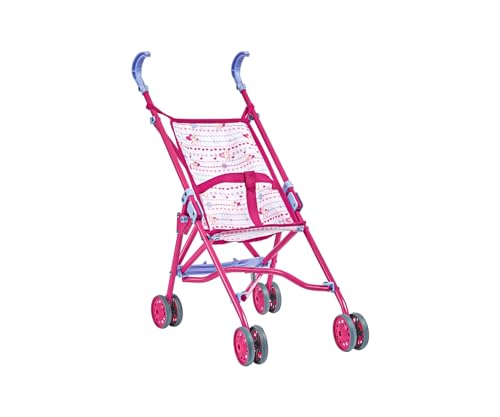 Simba 105520194 - Puppenbuggy, faltbar in pink, 57cm, Puppenwagen, Puppen Zubehör, ab 3 Jahre von Simba