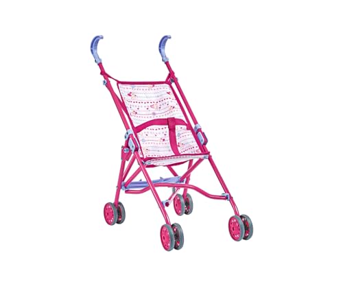 Simba 105520194 - Puppenbuggy, faltbar in pink, 57cm, Puppenwagen, Puppen Zubehör, ab 3 Jahre von Simba