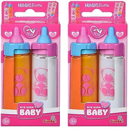 Simba 105560011 – New Born Baby Magische Milchfläschchen, 2 Stück, für Babypuppen, Spielpuppen, mit verschwindendem Inhalt, 1x Milch, 1x Saft, 12cm, Puppenzubehör, Puppen Mama, für Kinder ab 3 Jahren Simba 105560011 – New Born Baby Magische Milchfläschchen, 2 Stück, für Babypuppen, Spielpuppen, mit verschwindendem Inhalt, 1x Milch, 1x Saft, 12cm, Puppenzubehör, Puppen Mama, für Kinder ab 3 Jahren von Simba