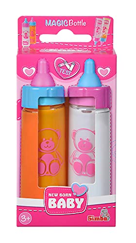 Simba 105560011 – New Born Baby Magische Milchfläschchen, 2 Stück, für Babypuppen, Spielpuppen, mit verschwindendem Inhalt, 1x Milch, 1x Saft, 12cm, Puppenzubehör, Puppen Mama, für Kinder ab 3 Jahren Simba 105560011 – New Born Baby Magische Milchfläschchen, 2 Stück, für Babypuppen, Spielpuppen, mit verschwindendem Inhalt, 1x Milch, 1x Saft, 12cm, Puppenzubehör, Puppen Mama, für Kinder ab 3 Jahren von Simba