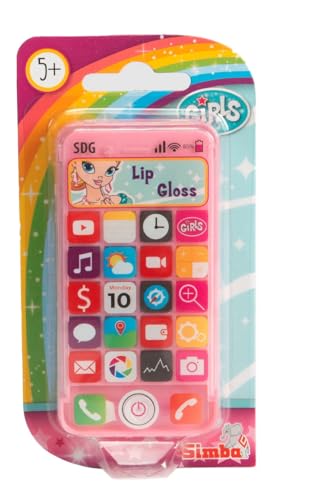 SIMBA 105560103 Steffi Love Girls Lipgloss Smartphone, Glitzer Lippenstift, Cooler Handyhülle, 11cm Handy, ab 5 Jahren SIMBA 105560103 Steffi Love Girls Lipgloss Smartphone, Glitzer Lippenstift, Cooler Handyhülle, 11cm Handy, ab 5 Jahren von Simba