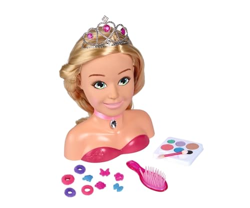 Simba 105560177 - Steffi Love Girls Prinzessin Schmink-& Frisierkopf, Stylingkopf mit Make-Up, 5x Haarclips, 4x Haargummis, Bürste und Prinzessin Tiara, über 15 Teile, 26cm, ab 5 Jahre Simba 105560177 - Steffi Love Girls Prinzessin Schmink-& Frisierkopf, Stylingkopf mit Make-Up, 5x Haarclips, 4x Haargummis, Bürste und Prinzessin Tiara, über 15 Teile, 26cm, ab 5 Jahre von Simba