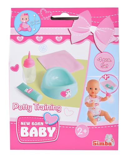 New Born Baby Töpfchen Training Set, befüllbare Flasche, Wischtuch und Creme für 30-43cm Puppen, 4 Teile, ab 2 Jahren, Weiß New Born Baby Töpfchen Training Set, befüllbare Flasche, Wischtuch und Creme für 30-43cm Puppen, 4 Teile, ab 2 Jahren, Weiß von Simba
