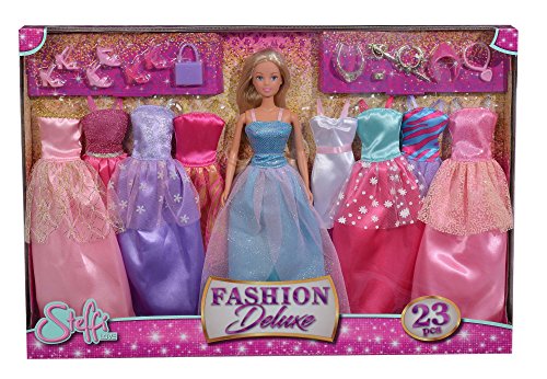 Simba 105733092 - Steffi Love Fashion Deluxe, Spielpuppe im Abendkleid, mit acht zusätzlichen Kleidern und passendem Zubehör, 23 Teile, 29cm, ab 3 Jahre Simba 105733092 - Steffi Love Fashion Deluxe, Spielpuppe im Abendkleid, mit acht zusätzlichen Kleidern und passendem Zubehör, 23 Teile, 29cm, ab 3 Jahre von Simba