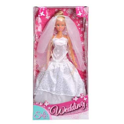 Simba 105733414 - Steffi Love Wedding Derma, 2-fach sortiert, es wird nur ein Artikel geliefert, Spielpuppe im wunderschönen Hochzeitskleid, 29cm, ab 3 Jahre von Simba