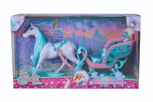Simba 105733522 - Steffi Love Snow Dream, Märchenhafter Schlitten mit Pferd und Steffi als Eisprinzessin, L:50cm, Puppe 29cm, Für Kinder ab 3 Jahren geeignet Simba 105733522 - Steffi Love Snow Dream, Märchenhafter Schlitten mit Pferd und Steffi als Eisprinzessin, L:50cm, Puppe 29cm, Für Kinder ab 3 Jahren geeignet von Simba