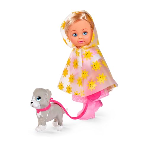 Simba 105733592 - Evi Love Rainy Walk, Puppe im Regenoutfit mit Regencape und Gummistiefeln, mit süßem Hund und Hundeleine, 12cm Spielpuppe, ab 3 Jahren, Pink Simba 105733592 - Evi Love Rainy Walk, Puppe im Regenoutfit mit Regencape und Gummistiefeln, mit süßem Hund und Hundeleine, 12cm Spielpuppe, ab 3 Jahren, Pink von Simba
