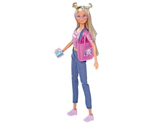 Simba 105733602 - Steffi Love Kitty Fashion, Ankleidepuppe in einem modischen Outfit mit Brille und Tablet in Katzenoptik und Shopper, 29cm Spielpuppe, ab 3 Jahren Simba 105733602 - Steffi Love Kitty Fashion, Ankleidepuppe in einem modischen Outfit mit Brille und Tablet in Katzenoptik und Shopper, 29cm Spielpuppe, ab 3 Jahren von Simba